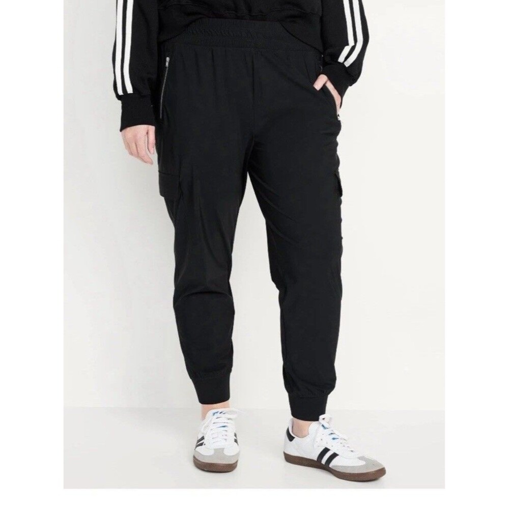 Women's‎ High-Waisted Sleek Tech Cargo Joggers Size XXL